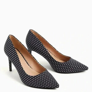 Torrid Black and White Polka Dot Heels